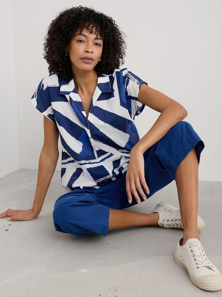 Seasalt Cornwall Deep Lane Short Sleeve 100% Cotton Shirt - Imagen 2 de 5