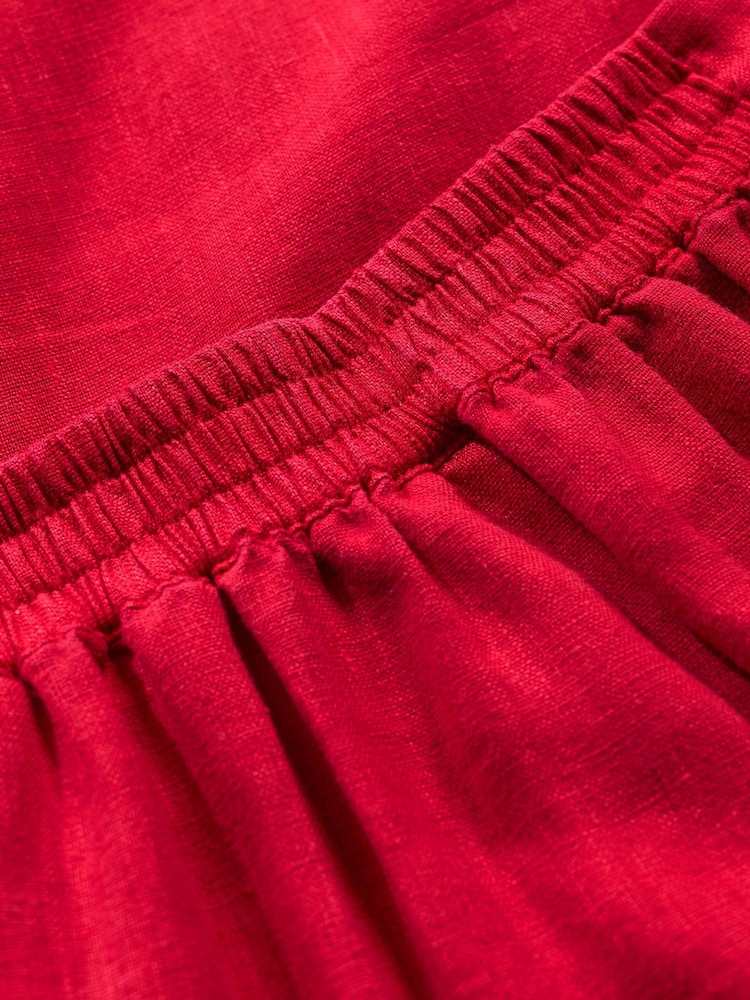 Seasalt Cornwall Red Merrivale Linen Culottes Trousers - Image 5 of 5
