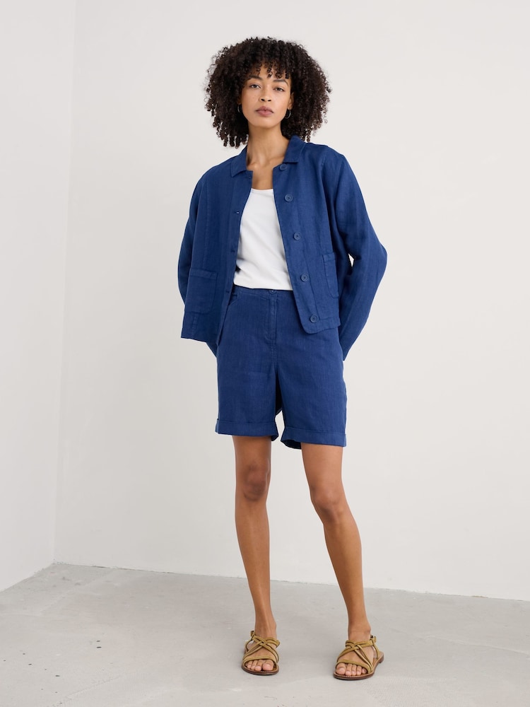 Seasalt Cornwall Blue Petite Arame Jacket - Image 1 of 5 Seasalt Cornwall Blue Petite Arame Jacket - Image 1 of 5