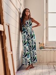 Seasalt Cornwall Multi Salt Air 100% Linen Jumpsuit - Image 2 of 9
