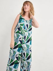 Seasalt Cornwall Multi Salt Air 100% Linen Jumpsuit - Image 5 of 9