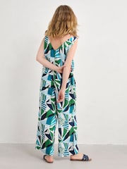 Seasalt Cornwall Multi Salt Air 100% Linen Jumpsuit - Image 6 of 9