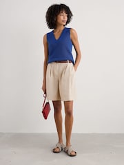 Seasalt Cornwall Blue Lookout Point V-Neck Knitted Vest - Image 2 of 5