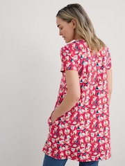 Seasalt Cornwall Red Wreathe Short Sleeve Jersey Tunic - Image 2 of 5