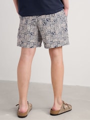 Seasalt Cornwall Blue Mens Land and Sea Printed Shorts - Image 2 of 7