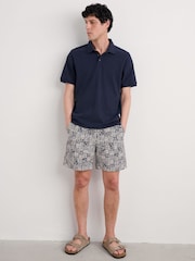 Seasalt Cornwall Blue Mens Land and Sea Printed Shorts - Image 3 of 7