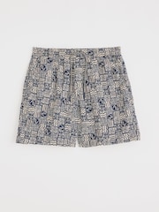 Seasalt Cornwall Blue Mens Land and Sea Printed Shorts - Image 6 of 7