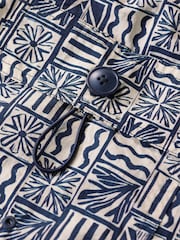Seasalt Cornwall Blue Mens Land and Sea Printed Shorts - Image 7 of 7