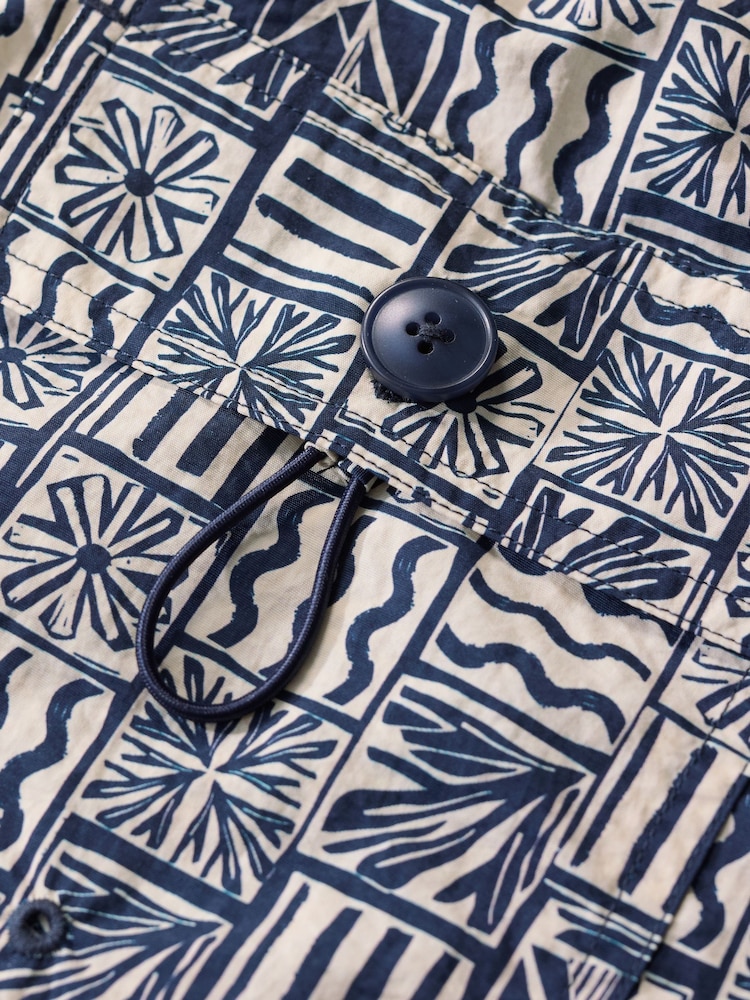 Seasalt Cornwall Blue Mens Land and Sea Printed Shorts - Image 7 of 7