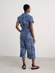 Azul - Seasalt Cornwall Petite Treen Cove 100% Linen Jumpsuit - Imagen 2 de 5