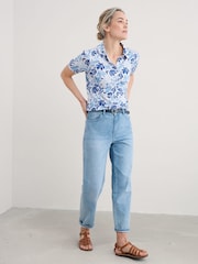 Azul - Camisa de manga corta Embrace de Seasalt Cornwall - Imagen 1 de 5