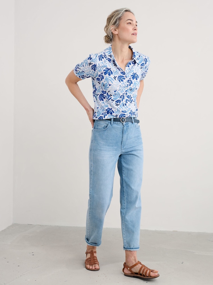 Azul - Camisa de manga corta Embrace de Seasalt Cornwall - Imagen 1 de 5