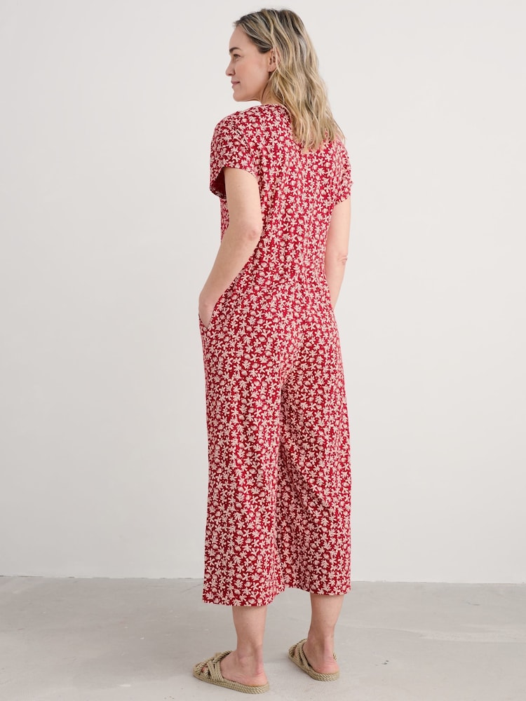 Rot - Seasalt Cornwall Rose Trellis Overall mit weitem Bein (Umstandsmode) - Bild 2 von 5
