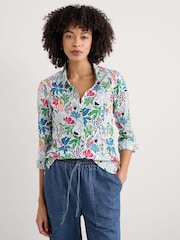 Seasalt Cornwall Green/Blue Larissa 100% Cotton Shirt - Image 1 of 6