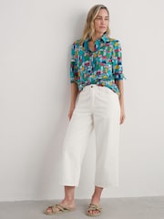 Verde - Seasalt Cornwall Dove Plant Jersey Button Through Shirt - Imagen 2 de 5