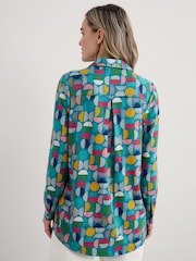 Verde - Seasalt Cornwall Dove Plant Jersey Button Through Shirt - Imagen 3 de 5