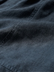 Seasalt Cornwall Blue Mens Sandcart 100% Linen Shorts - Image 5 of 5