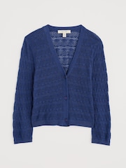 Seasalt Cornwall Blue Sweet Day 100% Cotton Cardigan - Image 4 of 5