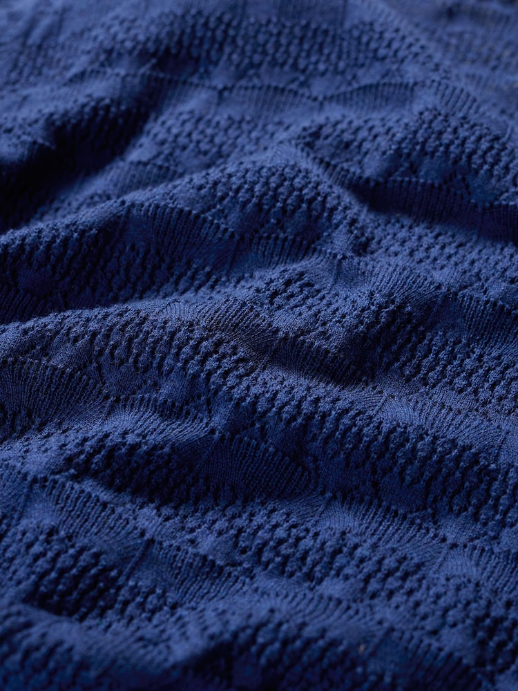 Seasalt Cornwall Blue Sweet Day 100% Cotton Cardigan - Image 5 of 5