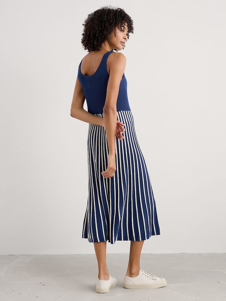 Seasalt Cornwall Blue Sunlight Knitted Summer Dress - Image 2 of 5