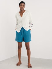 Seasalt Cornwall Tide Flow 100% Linen Shorts - صورة 1 من 5