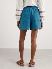 Seasalt Cornwall Tide Flow 100% Linen Shorts - صورة 3 من 5
