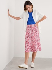 Seasalt Cornwall Red Rose A-Line Skirt - Image 3 of 5