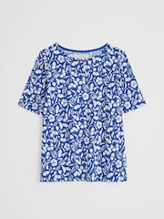 Azul - Camiseta de algodón 100 % con estampado Poisson de Seasalt Cornwall - Imagen 4 de 5