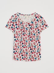 Seasalt Cornwall Light Pink Light Pink Appletree Keyhole Detail T-Shirt - Image 4 of 5