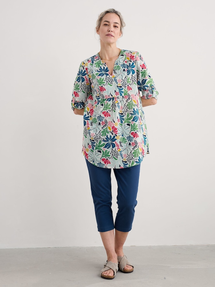 Seasalt Cornwall Black Op Art 100% Cotton Tunic Top - Image 1 of 5