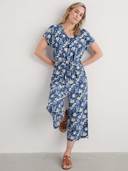 Blau - Seasalt Cornwall Rose Trellis Overall mit weitem Bein (Umstandsmode) - Bild 1 von 5
