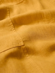Seasalt Cornwall Yellow Petite Grass Wave 100% Linen Midi Dress - Image 5 of 5