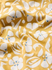 Seasalt Cornwall Yellow Ready Sail Printed Jersey Midi Skirt - Image 5 of 5