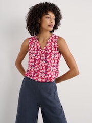 Rojo - Seasalt Cornwall Achilla V-Neck 100% Cotton Vest - Imagen 1 de 5