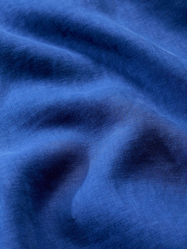 Seasalt Cornwall Blue Petite Petite Lowland Heather Sleeveless 100% Linen Dress - Image 5 of 5