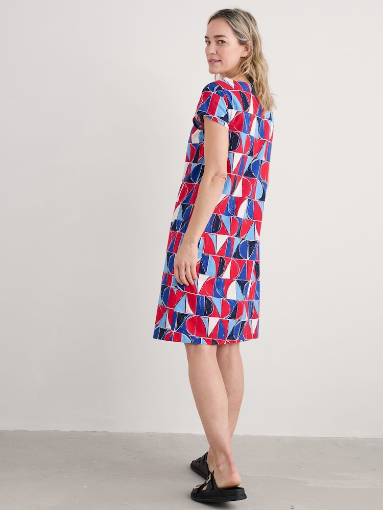 Seasalt Cornwall Multi Petite River Cove Shift 100% Cotton Dress - Image 2 of 5