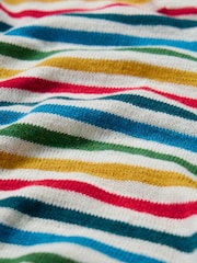 Seasalt Cornwall Blue/Yellow Gwynver Lightweight V-Neck Collared Jumper - Image 5 of 5