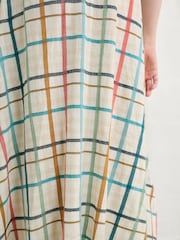 Seasalt Cornwall Cream Petite Belle Fit-and-flare Midi 100% Cotton Dress - Image 3 of 5