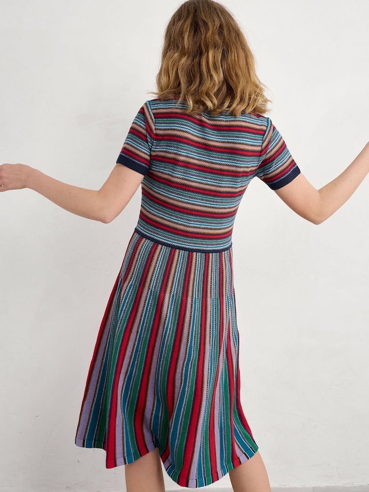Seasalt Cornwall Multi Rock Bell 100% Cotton Knitted Dress - Image 2 of 5