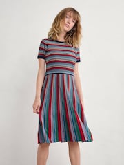 Seasalt Cornwall Multi Rock Bell 100% Cotton Knitted Dress - Image 3 of 5