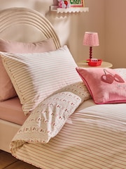 Pink Cherry Bow Duvet Cover and Pillowcase Set - Image 5 of 9