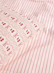 Pink Cherry Bow Duvet Cover and Pillowcase Set - Image 9 of 9