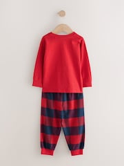 Red/Navy Check Fire Engine Single Woven Pyjamas (12mths-7yrs) - Image 5 of 7