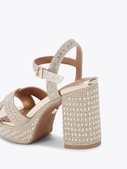 KG Kurt Geiger Gold Fleur Platform Sandals - Image 4 of 4