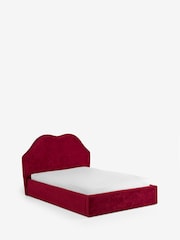 Rockett St George Deep Cherry Red Luxe Needlecord Velvet Luscious Lips Bed - Image 4 of 4