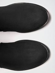 Lipsy Black Standard fit Faux Suede Elasticated Flat Knee High Casual Boots - Image 9 of 10