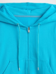 Gap Blue Heavyweight French Terry Oversized Zip Wedge Hoodie - Image 5 of 5