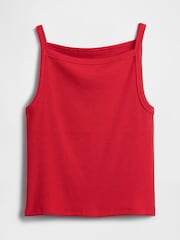 Gap Red Modern Apron-Neck Crop Vest - Image 4 of 4