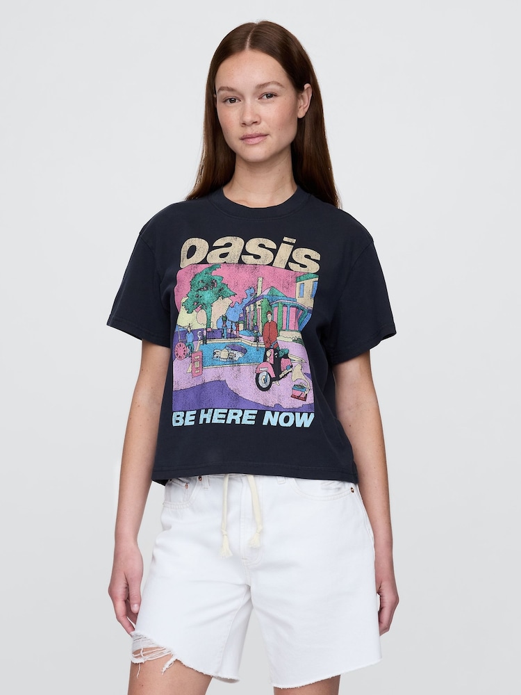 Gap Black Oasis Relaxed Graphic Band Tee - Image 1 of 4