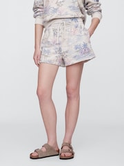 Gap Grey Palm Print Logo Pull On Shorts - Image 1 of 5